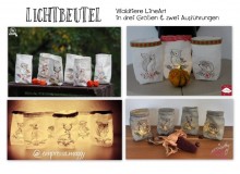 Stickserie ITH - Lichtbeutel Waldtiere LineArt